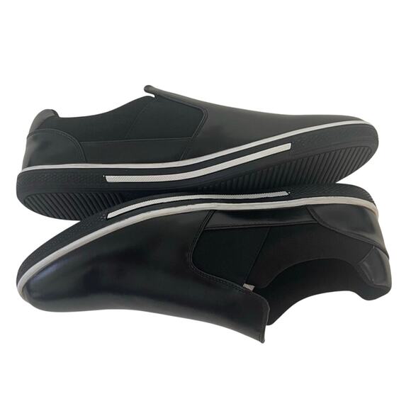 Zanzara Black Men Lucky Slip-On Sneaker Size 12 Soft Leather Padded insole New - Picture 12 of 13